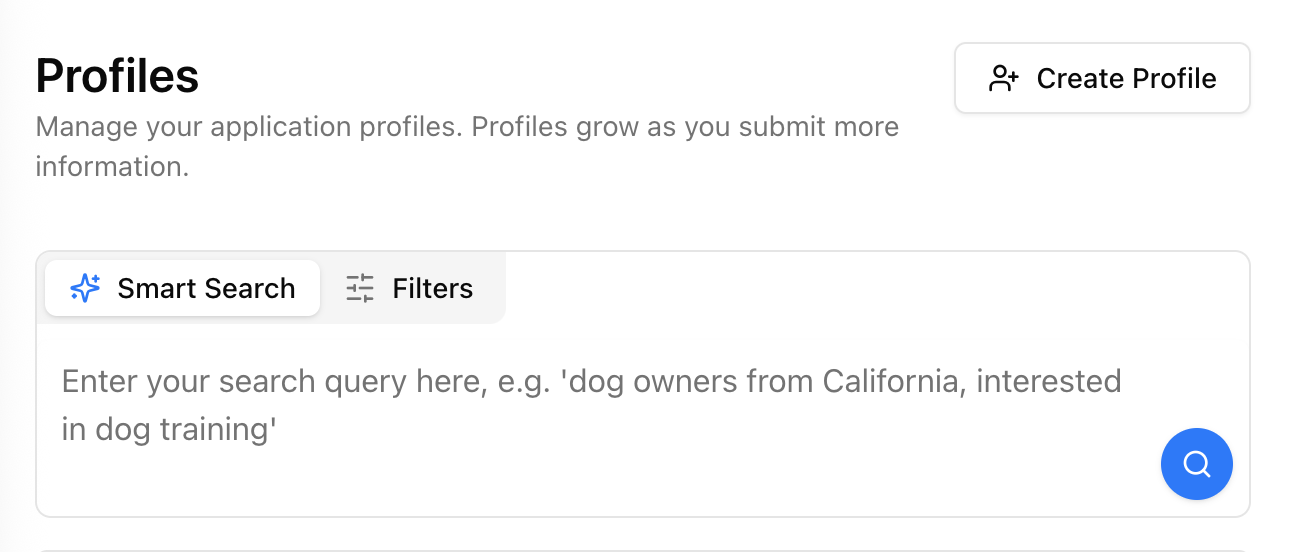 GetProfile AI Smart Search